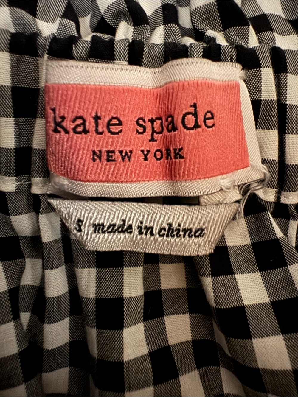 kate spade Black and White Gingham Midi Skirt - Picture 2 of 6